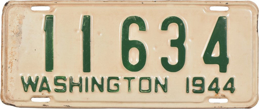 1944 Washington license plate