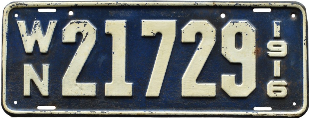 1916 Washington license plate