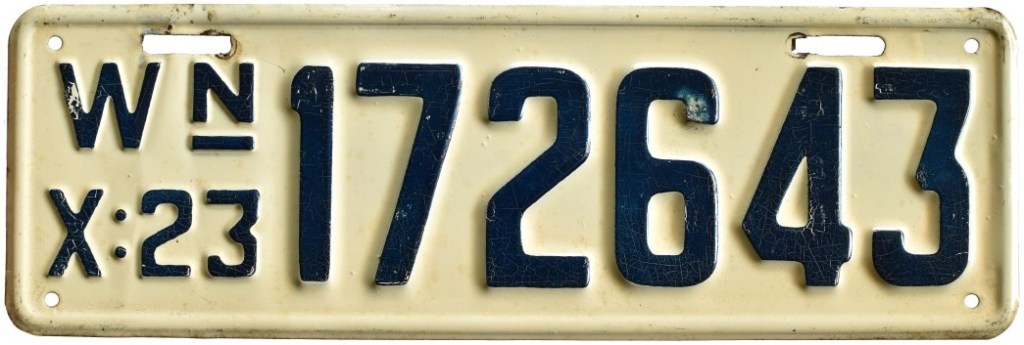 1923 Washington license plate