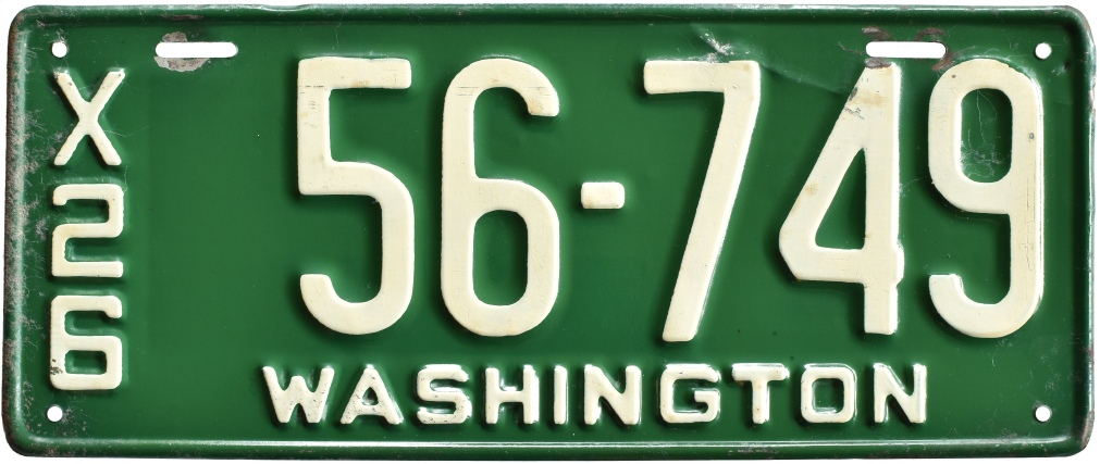1926 Washington license plate