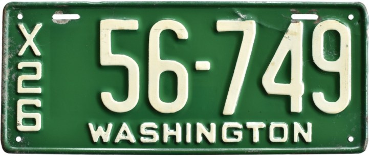 1926 Washington license plate