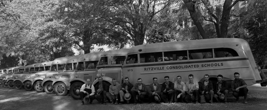 Ritzville School buses in 1937