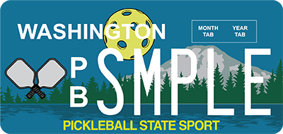 Washington pickleball license plate