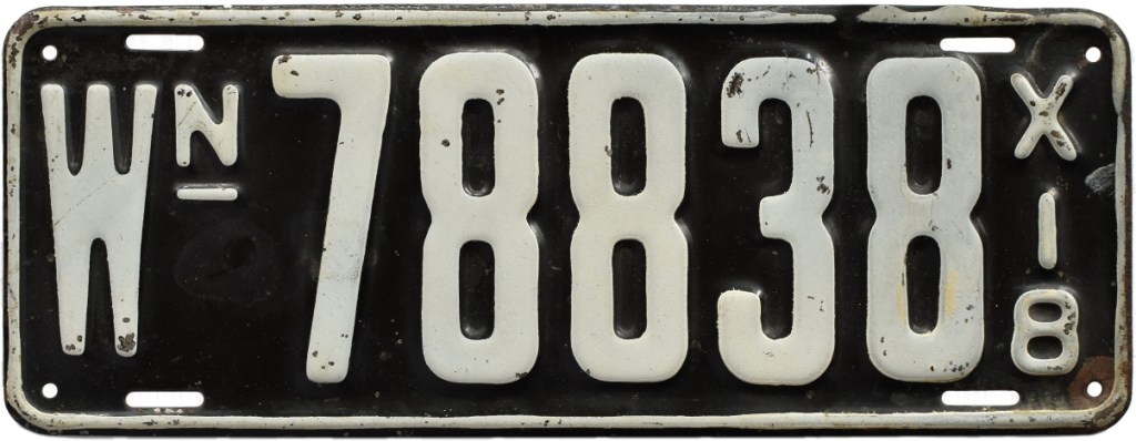 1918 Washington license plate
