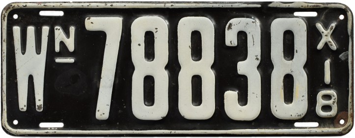 1918 Washington license plate