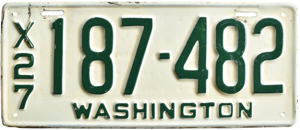 1927 Washington license plate