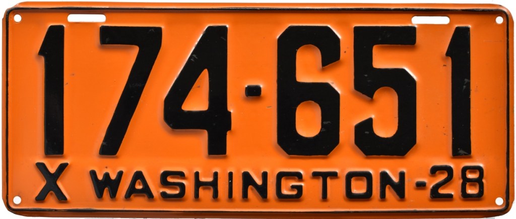 1928 Washington license plate