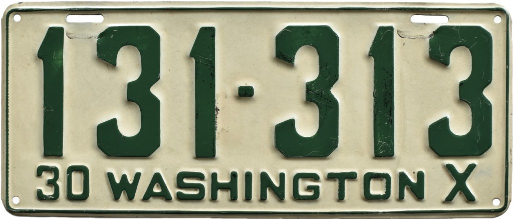 1930 Washington license plate