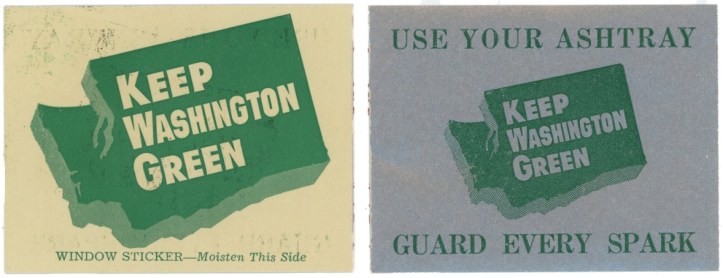 Keep Washington Green window sticker, c. 1954