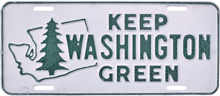 Keep Washington Green booster license plate